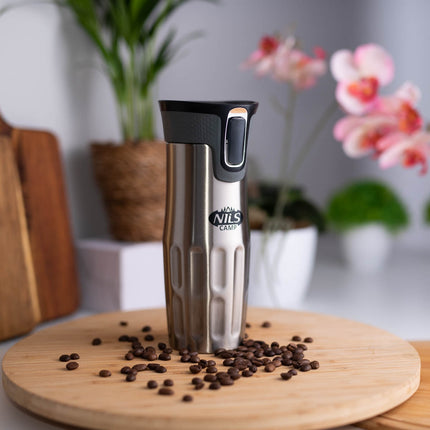 Cupa termica argintie, izolata, 500 ml