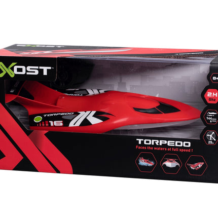 Silverlit Exost Barcă cu radiocomandă Torpedo, roșu, scara 1:18