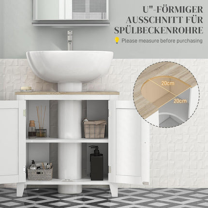 Bathroom sink Base cabinet, adjustable shelf, 60x30x60 cm