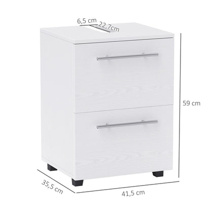 Bathroom base cabinet with drawer and tilt protection