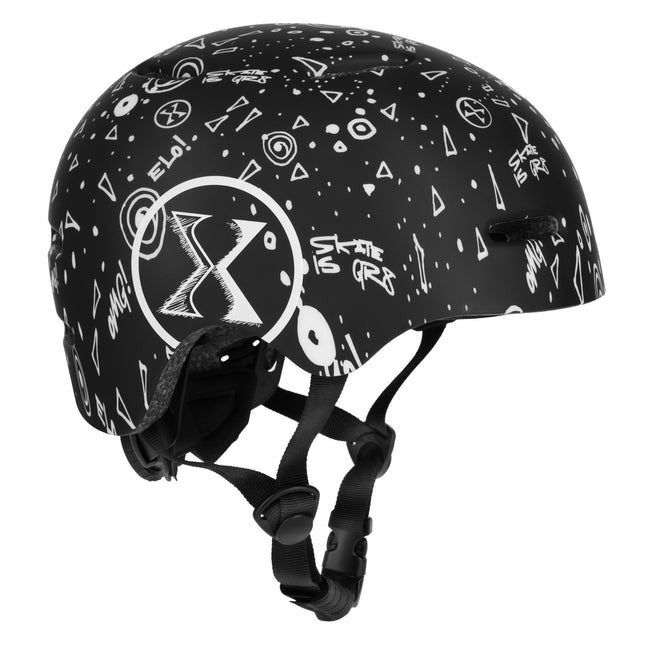 Cască de skate XS (48-52cm) neagră, ușoară și sigură