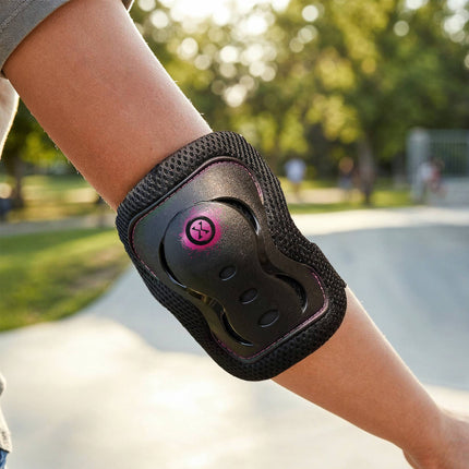 Skate Protective Gear Set – Wrist Elbow Knee, Pink M