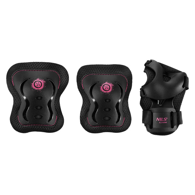 Set echipament de protecție pentru patine, încheietură, cot și genunchi, XL roz