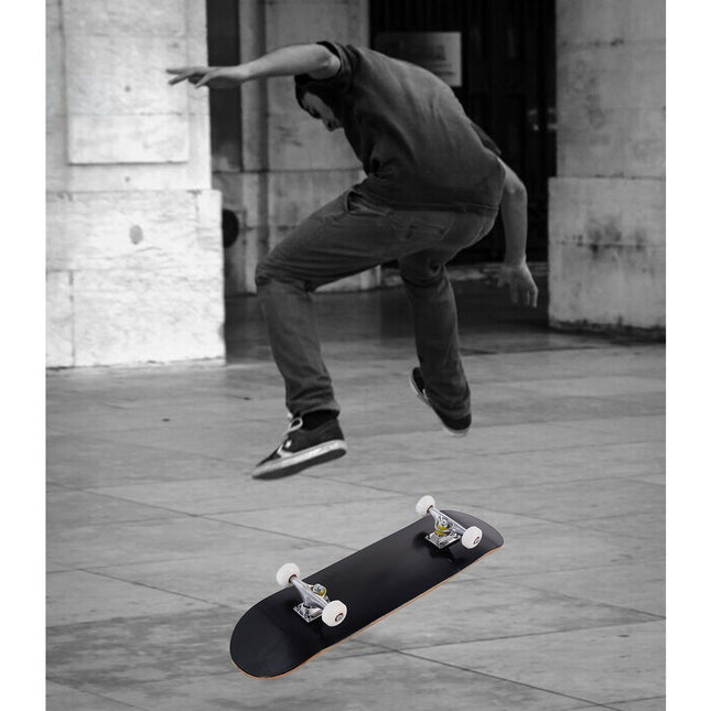 Skateboard Mini Cruiser, 20x79cm, Negru, Lemn Deck