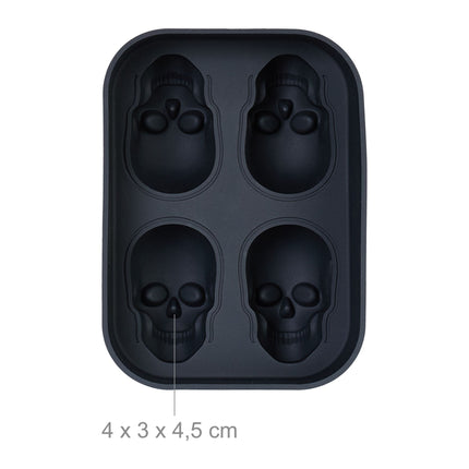 Set de 2 tavi pentru cuburi de gheata craniu