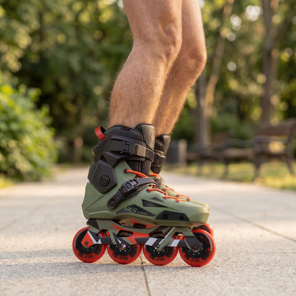 Role Slalom Inline, Verzi, Mărimea 37, Roți 80mm