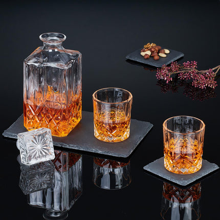 Set de 4 farfurii de servire din ardezie, 26x16 cm
