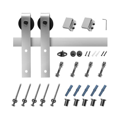 Sliding Barn Door Hardware Kit, 6.6 Ft Track, 330 lb