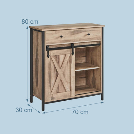Bufet cu uși glisante – Dulap rustic, care economisește spațiu