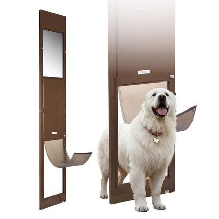 Sliding Glass Dog Door Insert, Adjustable Height, XL Flap, Lock