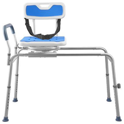 Sliding Tub Transfer Bench, Swivel Seat, 400 lb Capacity