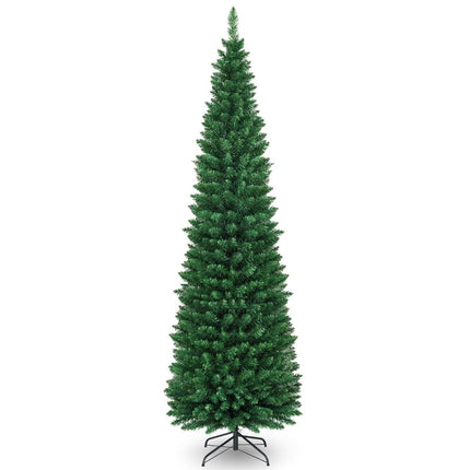 Slim 210 cm Artificial Christmas Tree, PVC, Green