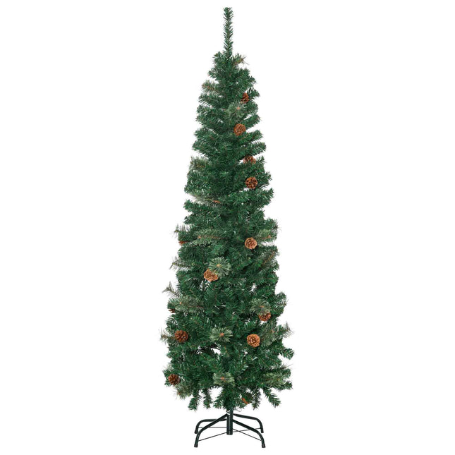 Brad Artificial Subtire, 165 cm, Verde, Utilizare In Interior
