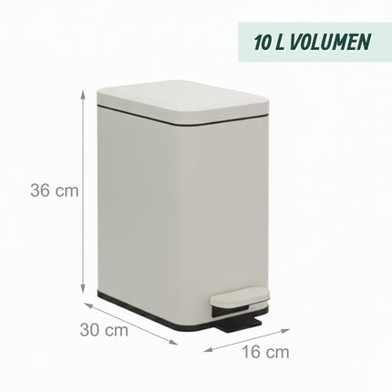 Coș de gunoi cu pedală subțire, 10L – Gunoi pentru baie și bucătărie