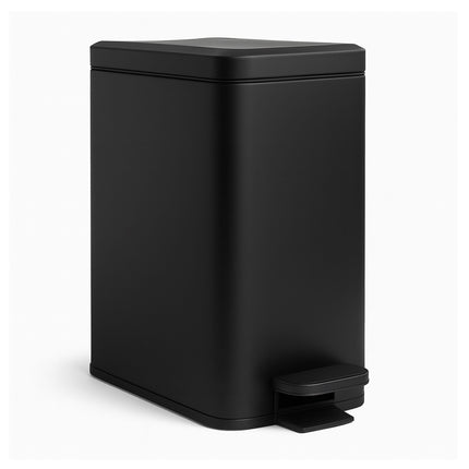 Coș de gunoi subțire cu pedală, 10L – Închidere silențioasă, design hands-free