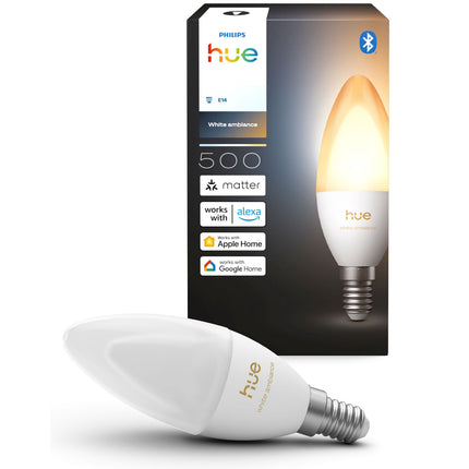 Bec Smart White Ambiance E14 cu lumânare, 500 lm, reglabil intensitate luminos