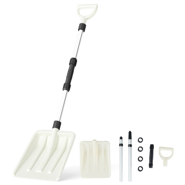 Lopată de zăpadă cu lățime de 26 cm, mâner ergonomic din aluminiu
