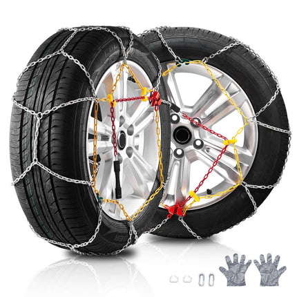Snow Tire Chains, 2-Pack Manganese Steel Emergency Traction