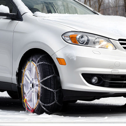 Snow Tire Chains, Manganese Steel Cable, 2-Pack