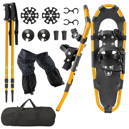 Set rachete de zăpadă cu legături duble cu clichet, 63 cm auriu