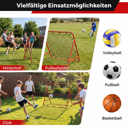 Plasă de fotbal cu 5 unghiuri reglabile, 100x100 cm
