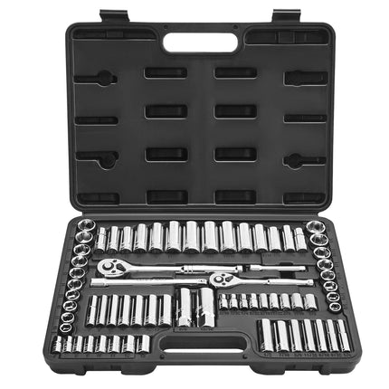 Socket Set, 69-Piece 1/4 & 3/8 Drive SAE/Metric