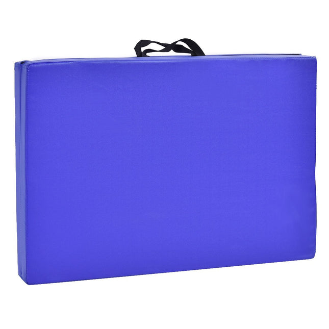 Soft floor mat gymnastics mat yoga mat folding mat gymnastics mat 180x60x4cm - blue