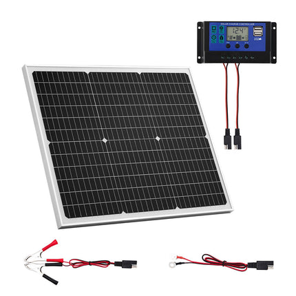 Solar Battery Charger Maintainer 50W 12V, MPPT, IP65