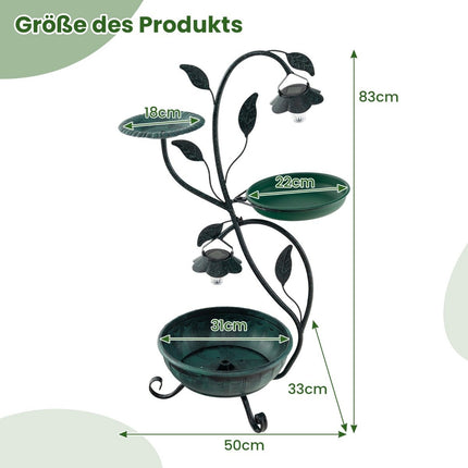 Baie solară pentru păsări cu lumină, hrănitor și jardinier, bronz