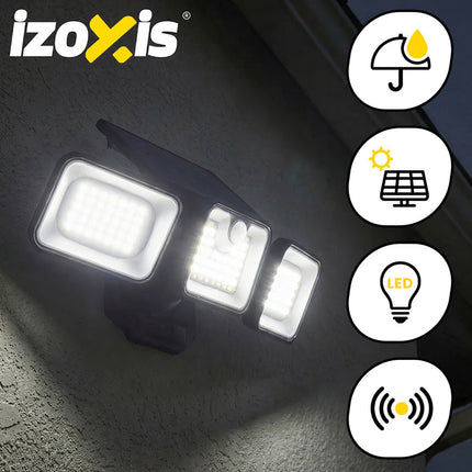 Lampă solară de grădină cu 180 LED-uri și senzor de mișcare, IP65