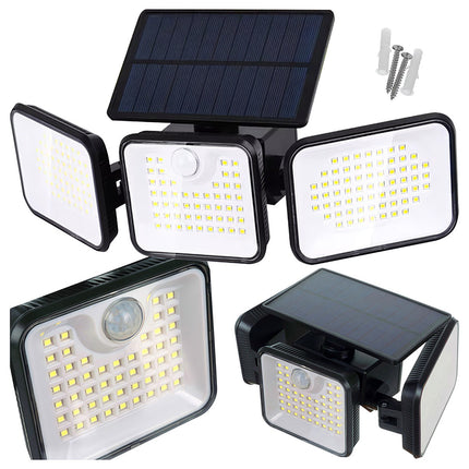 Lampă solară de grădină cu 180 LED-uri și senzor de mișcare, IP65