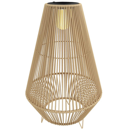 Lampă solară de grădină, ratan, pornire/oprire automată, lumină caldă 3500K