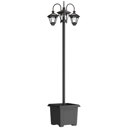 Lampă solară de grădină cu înălțime reglabilă și jardinieră