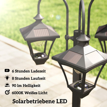 Lampă solară de grădină cu înălțime reglabilă și jardinieră