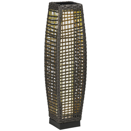 Felinar solar de grădină, LED, design din ratan, pornire/oprire automată