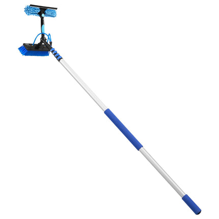 Solar Panel Cleaning Kit, 24 Ft Water Fed Pole, Soap Brush