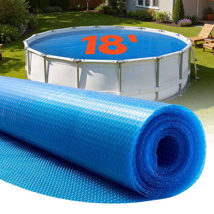 Solar Pool Cover, 18ft Round 16 Mil PE Bubble Blanket