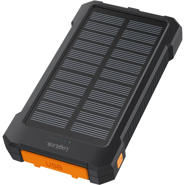 Solar Powerbank 10,000mAh 2xUSB-A + USB-C in/out 12W
