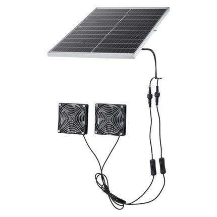 Solar Powered Exhaust Fan, 30W Panel, Dual Fans