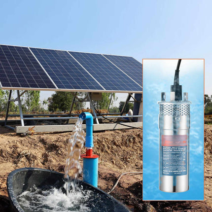 Solar Submersible Deep Well Pump, 12V 120W, 3.2 GPM
