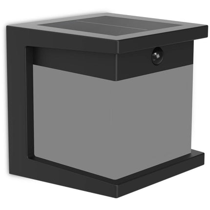 Lampă solară de perete cu senzor de mișcare – Neagră, LED, IP44