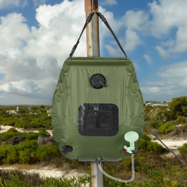 Solar powered camping shower 20 litres