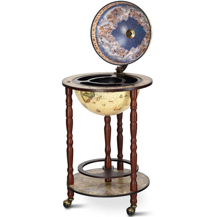 Solid wood world globe mini globe bar home bar bottle rack