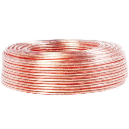 Speaker cable 2x1.5 100m Transparent