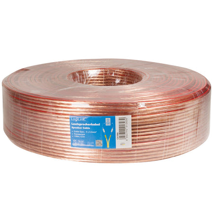 Speaker cable 2x2.5 100m Transparent