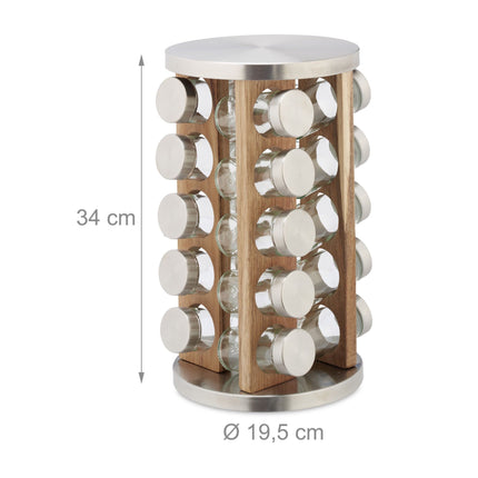 Spice carousel with 20 jars