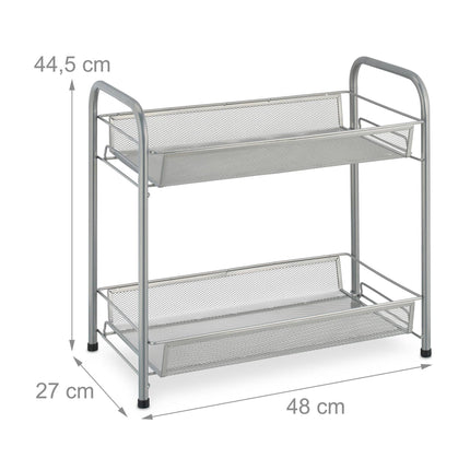 Raft pentru condimente cu 2 rafturi metalice