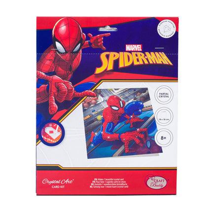 Card Crystal Art Spider-Man, 18 x 18 cm