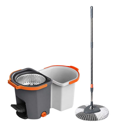Set de mop rotativ cu găleată, sistem cu două compartimente
