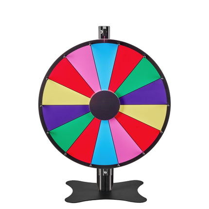 Spinning Prize Wheel 24 In, 14 Slots, Adjustable Stand